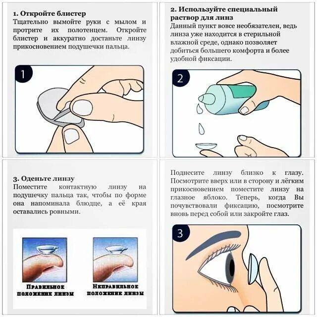 Как надеть линзы на глаза. Как надевать контактные линзы.