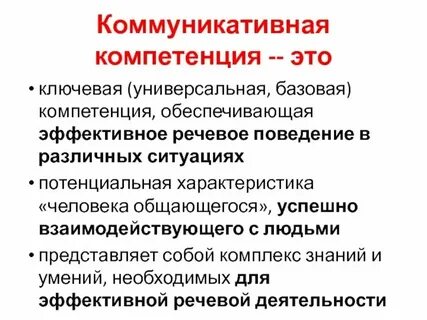 Составляющими коммуникативной компетенции являются