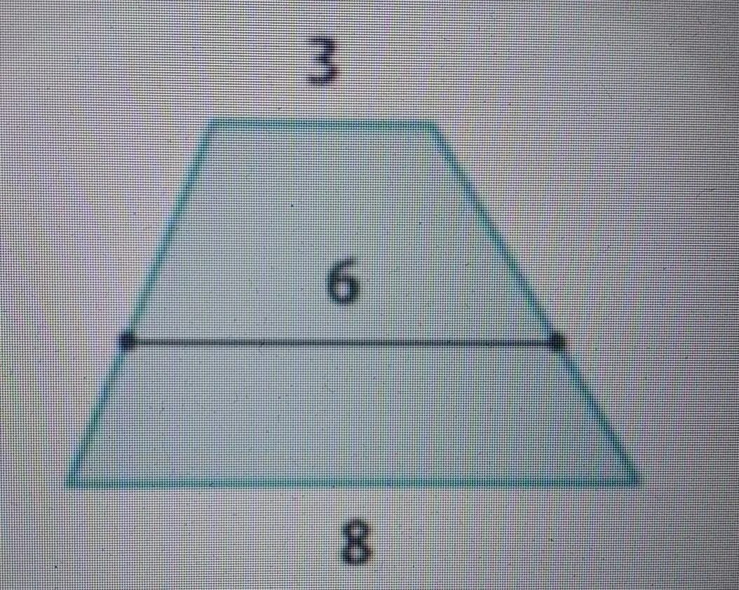 Основание трапеции равны 3 и 8 отрезок с концами на её боковых сторон. Трапеция с основаниями 6 и 8. Трапеция с тремя равными сторонами. Трапеция основания 3 и 6.