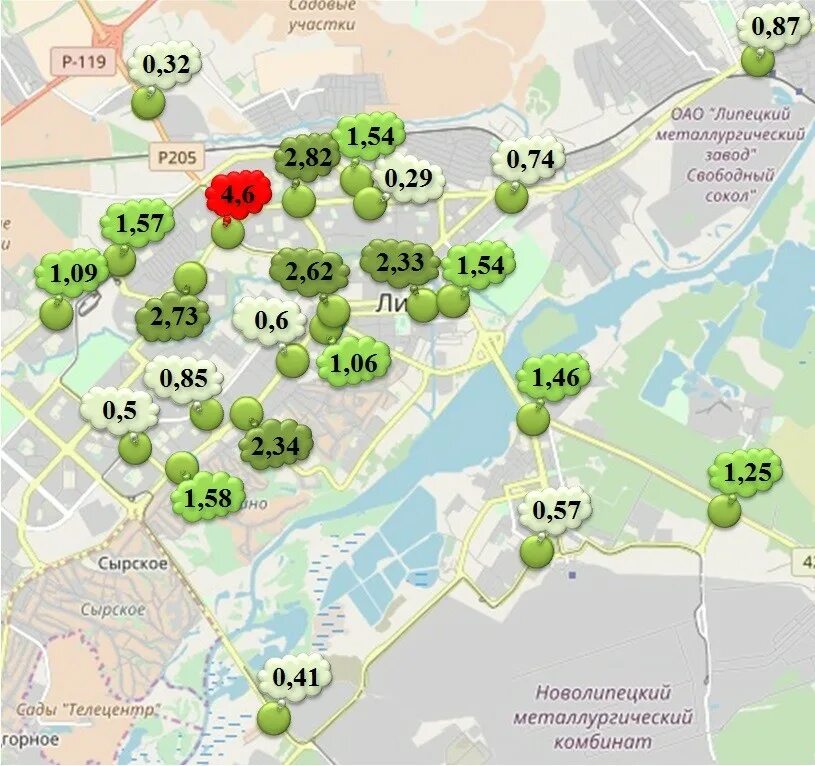 Экологическая карта Липецка. Липецк экологическая карта по районам. Экологическая карта Липецка России. Липецк экология карта.