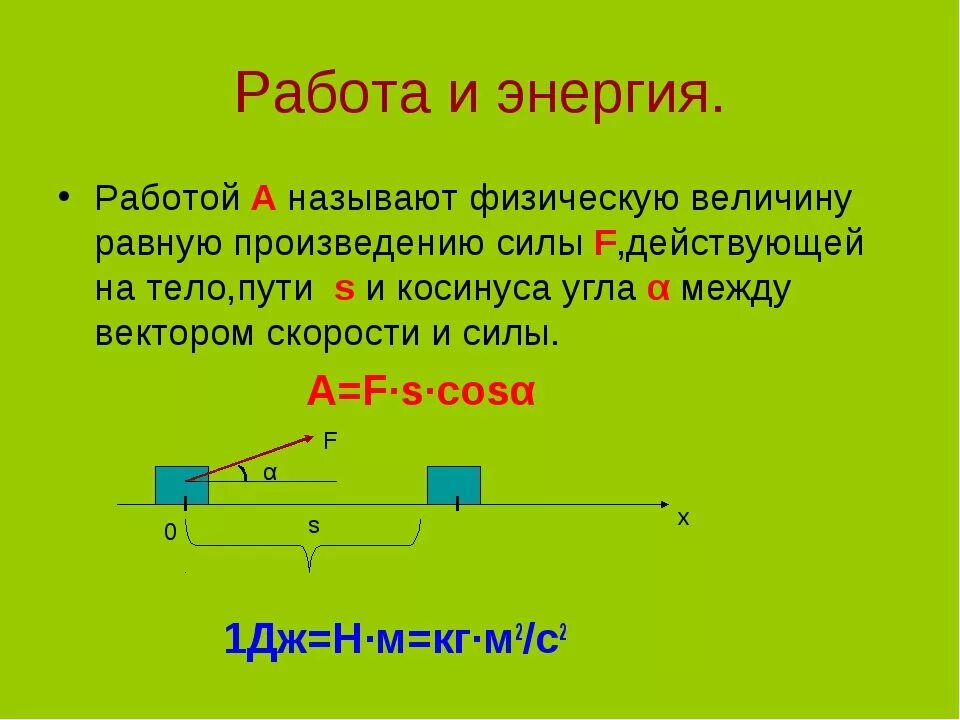 Работой в физике называют