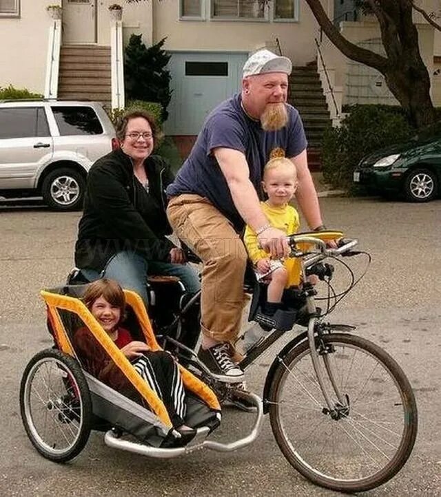 Коляска-велосипед taga Bike. Велосипед для взрослого и ребенка. Велосипед с люлькой для двоих детей. Велосипед с люлькой