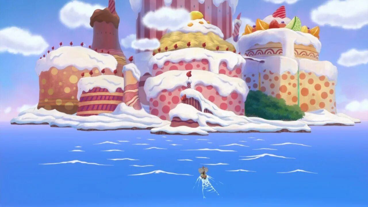 Piece island. Пирожный остров ван пис. Piece island. Пирожный остров ван пис. Ван пис арка пирожный остров.