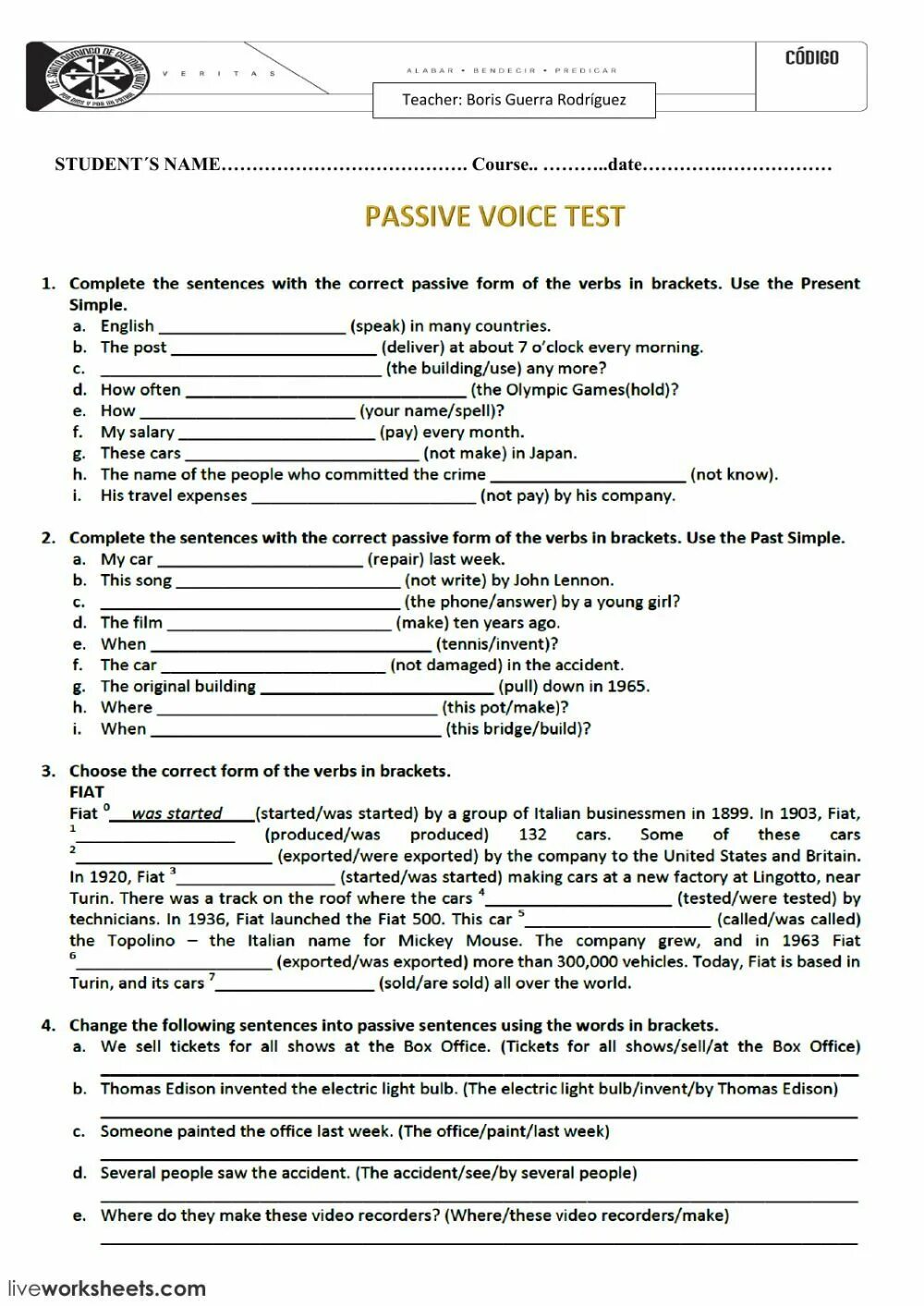 Passive voice ответы класс. Тест Active and Passive Voice. Passive Voice тест. Пассивный залог в английском тест. Страдательный залог тест по английскому.