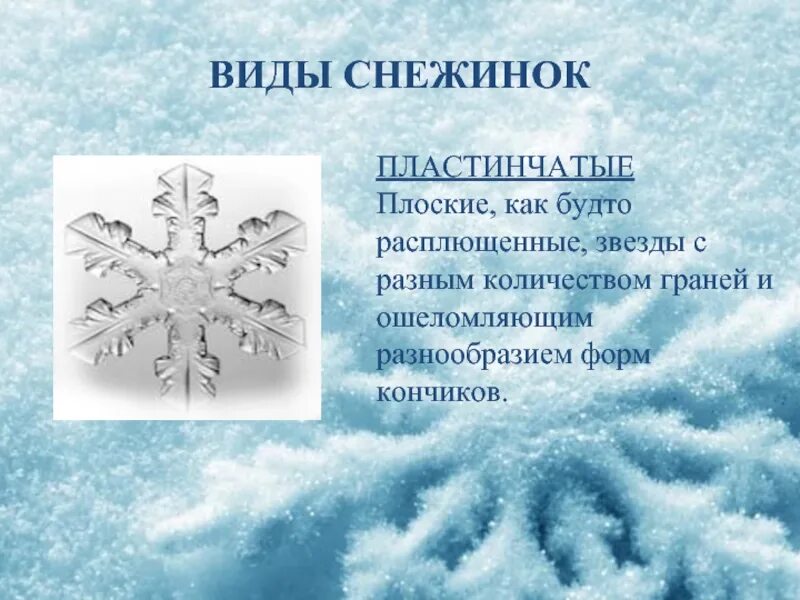 Впр снежинки бывают разные 4 класс. Виды снежинок. Название снежинок. Какие бывают виды снежинок. Формы снежинок.