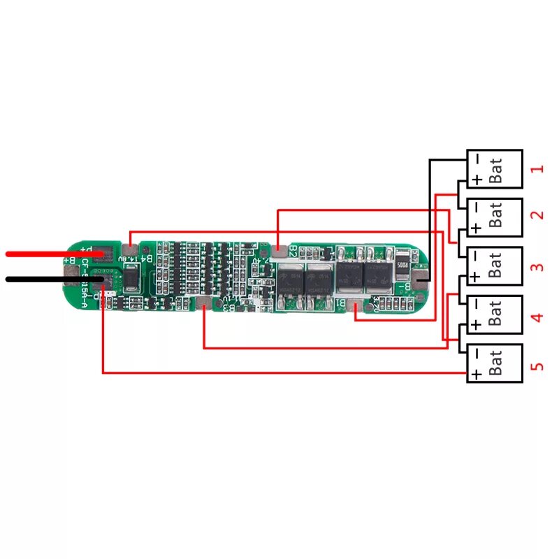 BMS 5S 100A плата защиты с балансировкой, 21 В , для сборок аккумуляторов. - куп