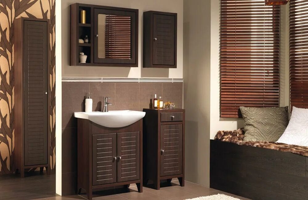 Кафель венге в ванной. Ванная мокко. Керамин троя 98x98. Мебель для ванной мокко. Коллекция grazia azori.