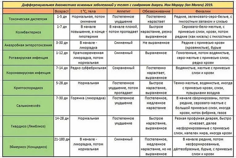 Какой диагноз при температуре. Дифференциальная диагностика болезней молодняка КРС. Дифференциальная диагностика кишечных инфекций таблица. Таблица диф диагностика заболеваний. Таблица диф диагностики инфекционных заболеваний.