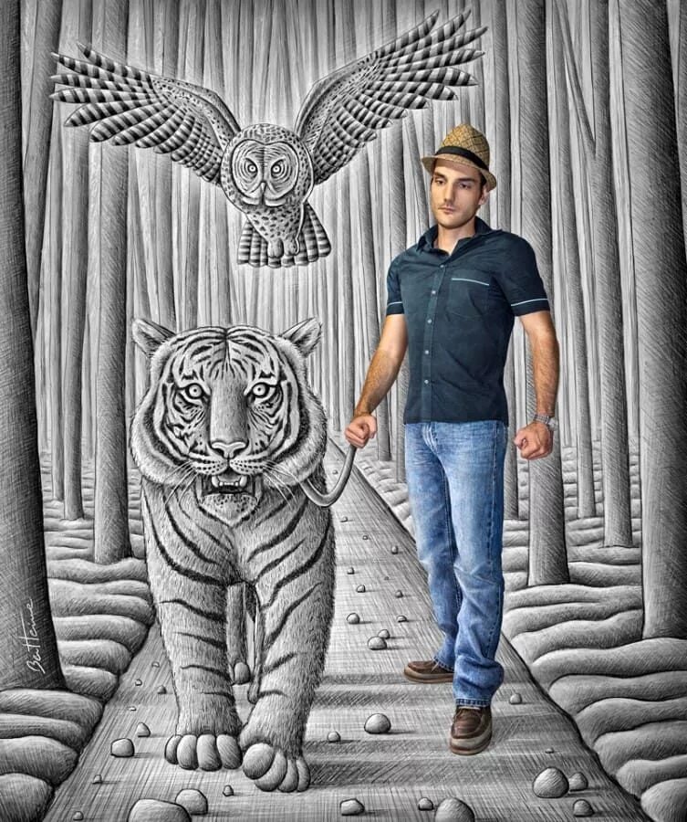 40+ Amazing Examples of Pencil vs. Camera Art by Ben Heine Cool pencil drawings,