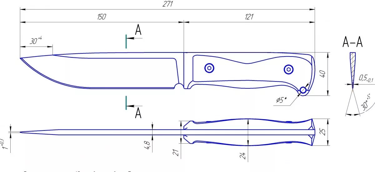 Размеры лезвий ножей. Чертеж лезвия охотничьего ножа. Чертеж клинка ножа без рукояти. Нож НР 40 чертежи. Рукоять для ножа чертеж Размеры.