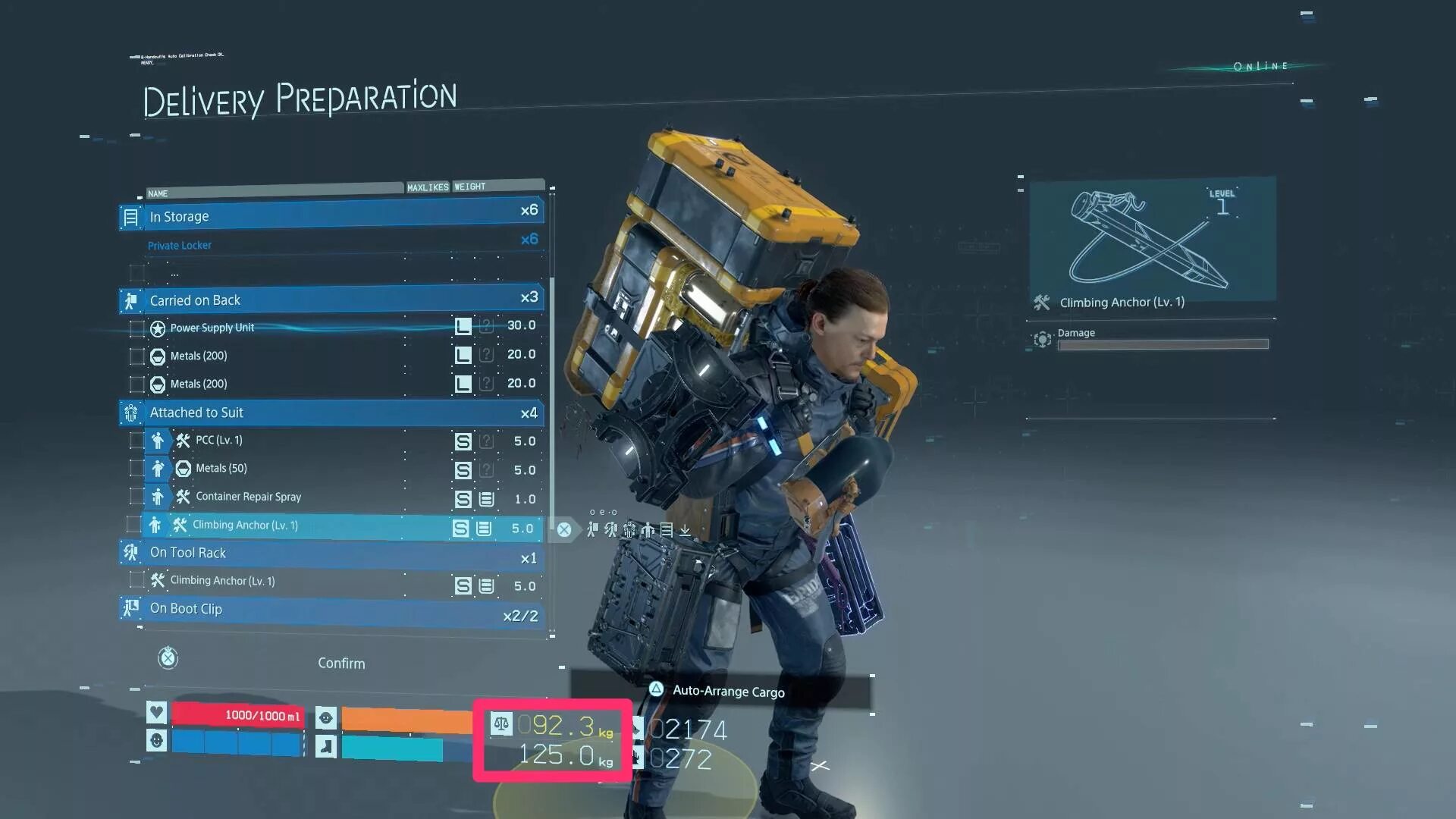 Сколько времени занимают прохождения игр. Death stranding интерфейс. инвентарь death stranding. игра про курьера. death stranding меню.