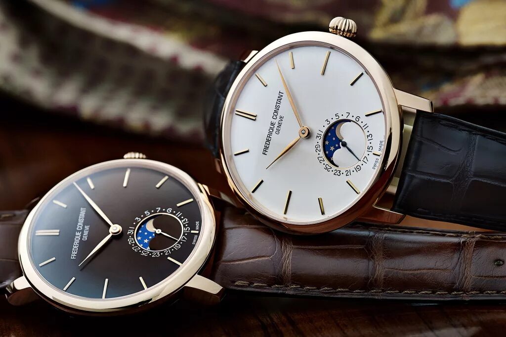 Какие часы выбрать в 2024. Frederique constant Slimline Moonphase. Фредерик Констант часы. Часы мужские наручные Frederique constant. Frederique constant Moonphase FC-712.