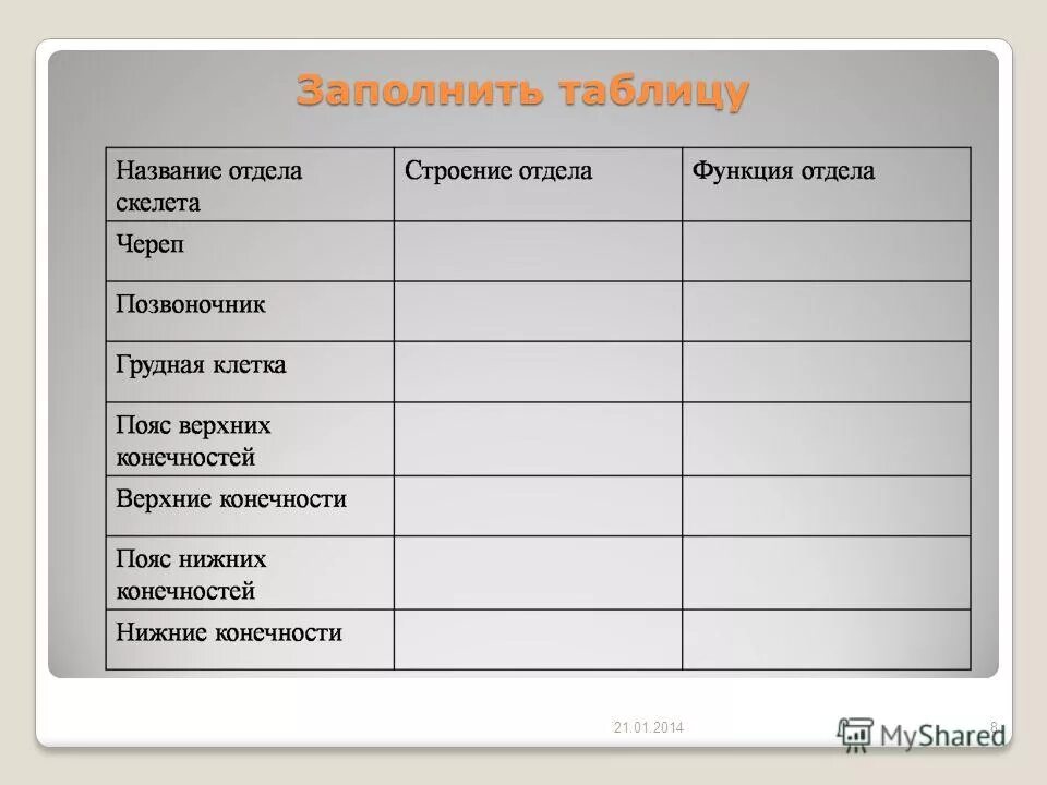 Отдел скелета череп особенности строения функции. Отделы и функции скелета. Строение скелета таблица. Функции скелета человека таблица. Отделы скелета человека таблица.