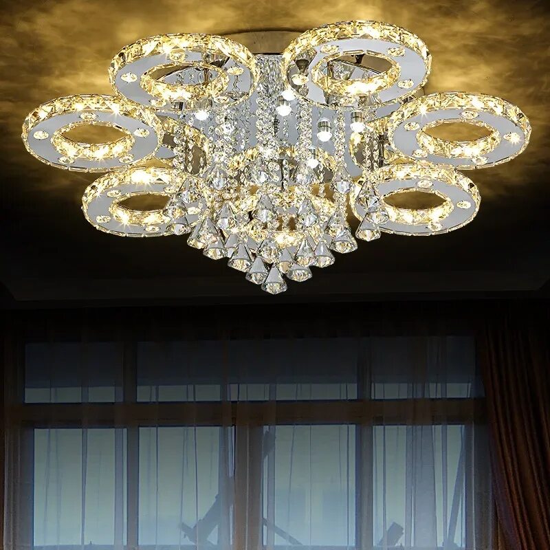 Люстра led Ceiling Lamp 6 кольца. Люстра потолочная Crystal Lamp d1490-7w. Красивые люстры для зала. Люстра в зал круглая. Светодиодные хрустальные люстры