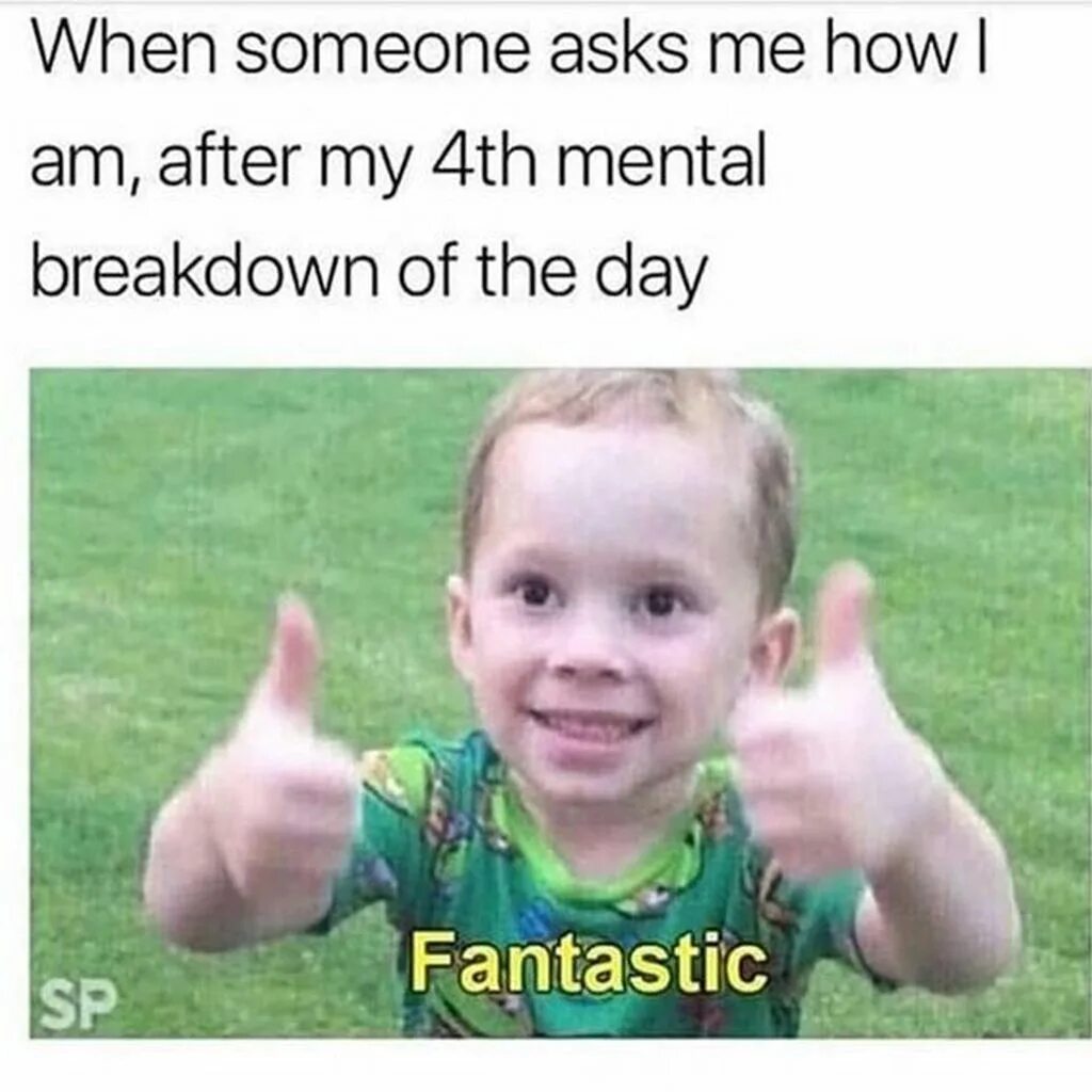 Someone asked. When someone. mental breakdown memes.