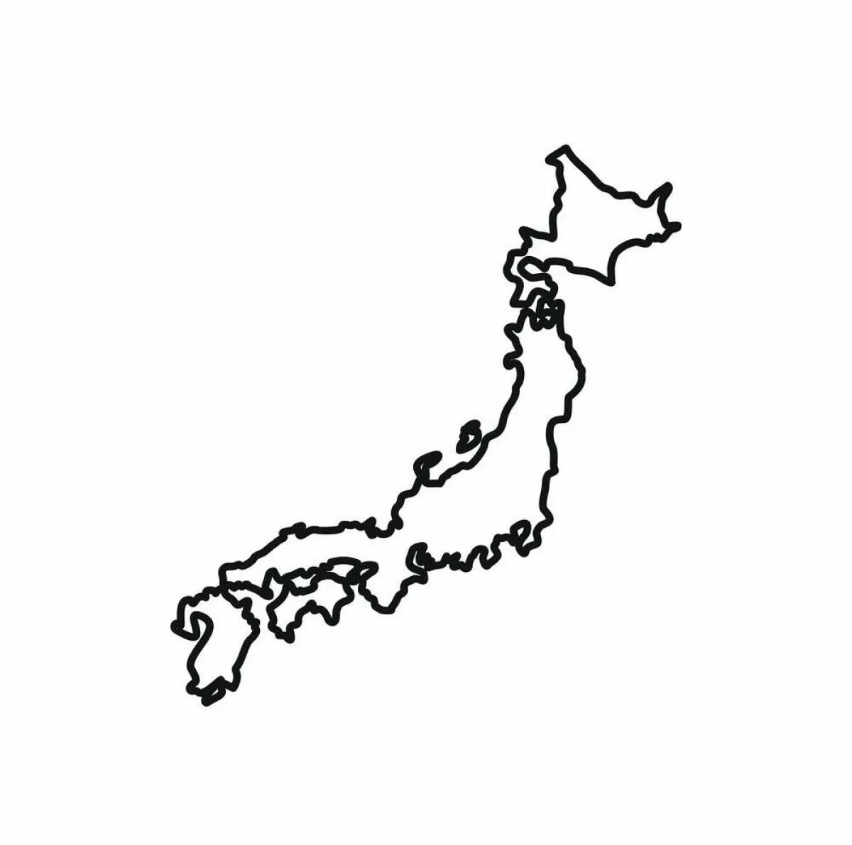 Япония на карте. Пустая карта Японии. Очертания Японии на карте. Контур Японии. Карта японии рисунок