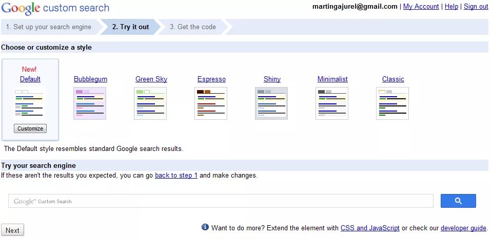 Set search engine