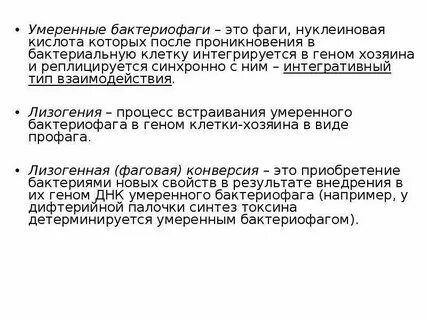 Умеренные бактериофаги