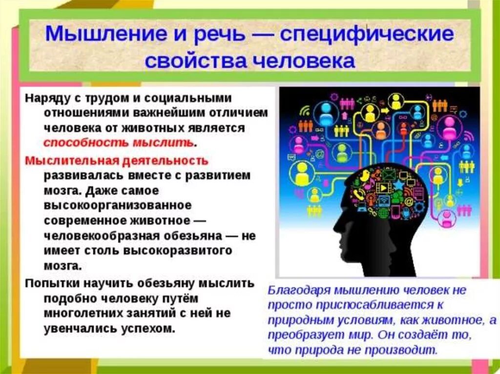 Как мышление связано с речью приведите примеры. Мышление. Мышление и речь. Мышление человека презентация. Мышление конспект.