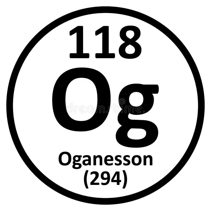 Оганесон как выглядит в жизни Oganesson Symbol. Chemical Element of the Periodic Table Stock Vector Illustra