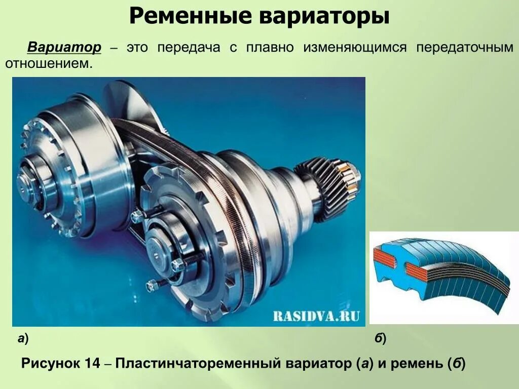 Передачей называют. Вариаторы техническая механика. Принцип работы ременной передачи. Ременный вариатор. Клиноременный вариатор.