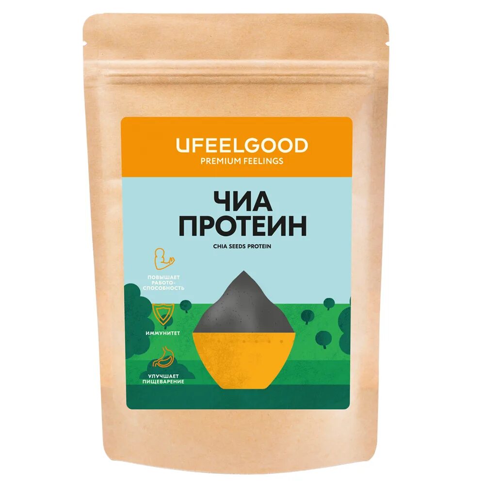 Ufeelgood семена конопли очищенные, 150 г. Светлое темное протеиновое. Чиа протеин. Семена чиа белок. Баобаб ufeelgood, 100 г.