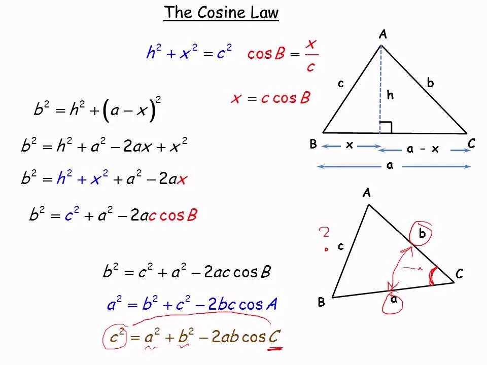 Bc 2 cos c 2. Law of cosines. cosine. sin law cosine law. закон cos.