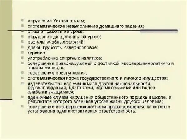 Нарушение устава