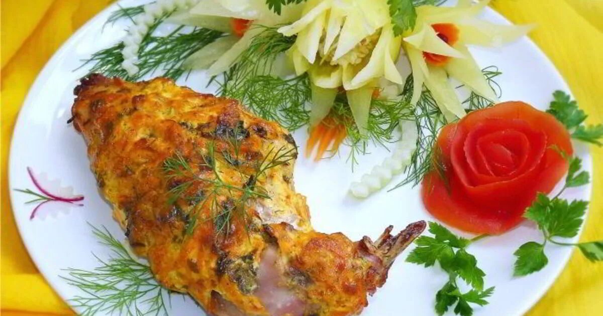 Заяц жарен по берлински. Жареный кролик. жареный кролик по берлински. запеченный кролик. крольчатина жареная.