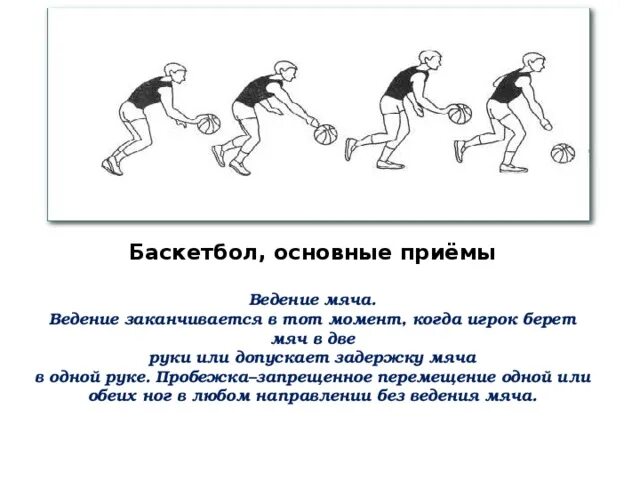 Приемы владения мяча. Основные приёмы игры в баскетбол ведение мяча. Ведение мяча в баскетболе 1 рукой разрешается. Ведение мяча в баскетболе исходное положение. Основные приемы в баскетболе.