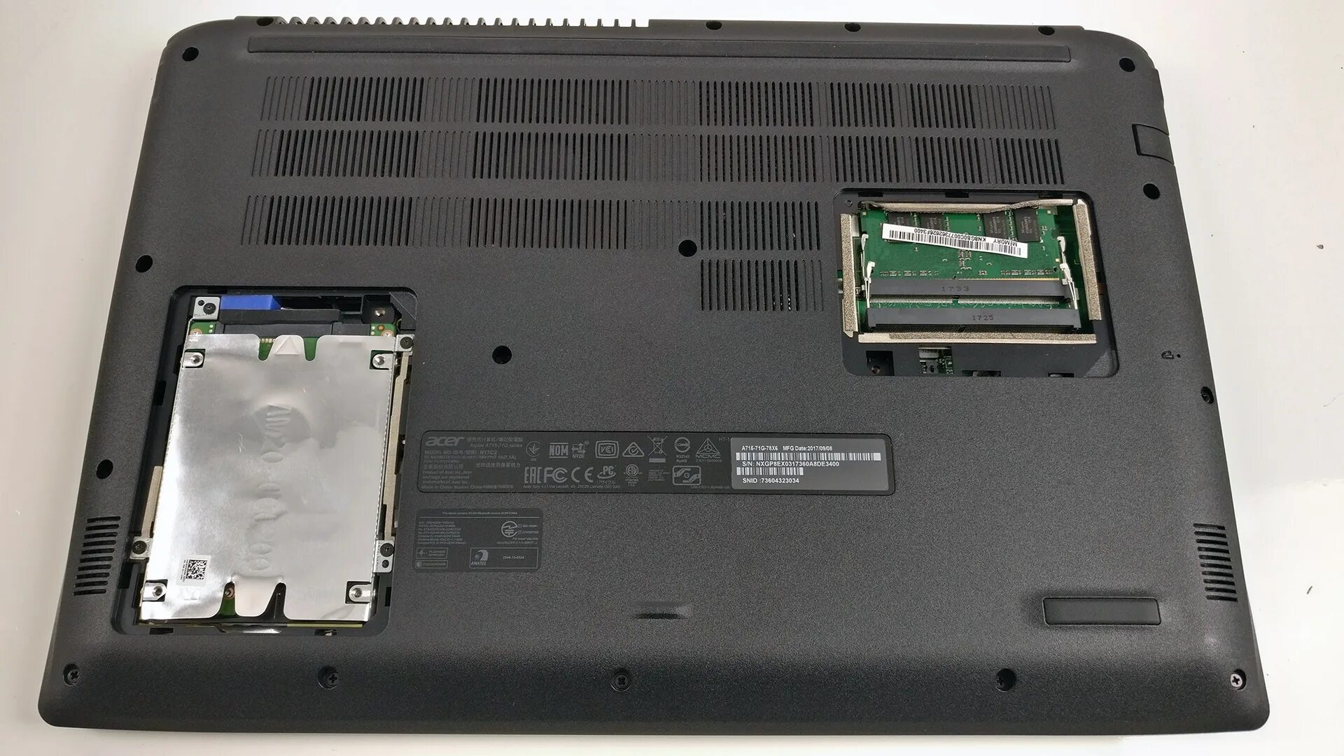 Acer Aspire 5 17 Оперативная память. Acer Aspire a715-71g. Acer Aspire 7 SSD. Acer Aspire 7 (a715-71g).