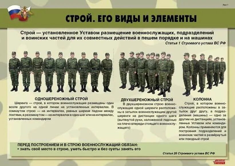 Строй его виды и элементы. Плакат «строевая подготовка». Виды строя. Элементы строевой подготовки. Тест по военной подготовке