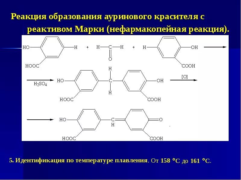 Реакции образования красителей