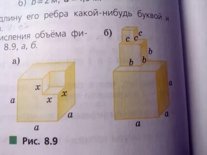 Вычисли объем изображенной фигуры
