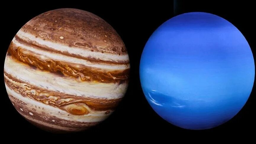 Планеты гиганты Нептун. Юпитер Уран Нептун. Сатурн и Нептун планеты. Планеты Юпитер и Нептун. Юпитер больше нептуна
