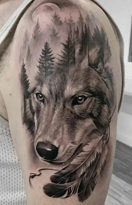 Pin by D&D investimentos on BMW X6 Wolf girl tattoos, Wolf tattoo, Wolf tattoos