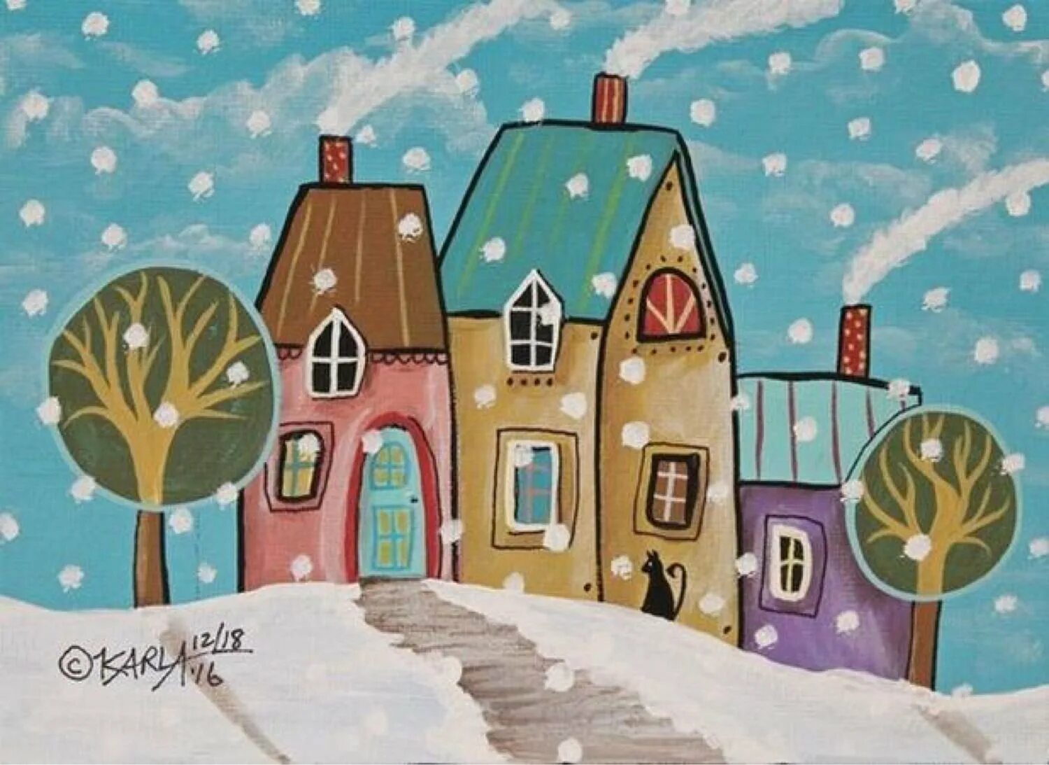 Мультяшные домики зимой. Заснеженный домик для детей. Новогодний пейзаж для детей. Зимний домик мультяшный. Нарисовать зимний дом.