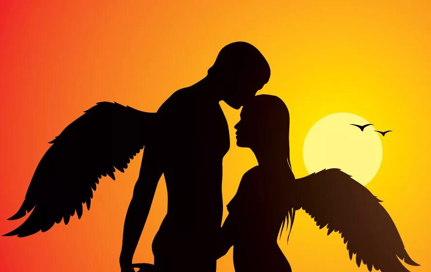 На крыльях любви 2. Мужчина и женщина с крыльями. Влюбленные ангелы. Влюбленные с крыльями. Ангел любви.