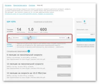 Тарифные планы для модемов йота