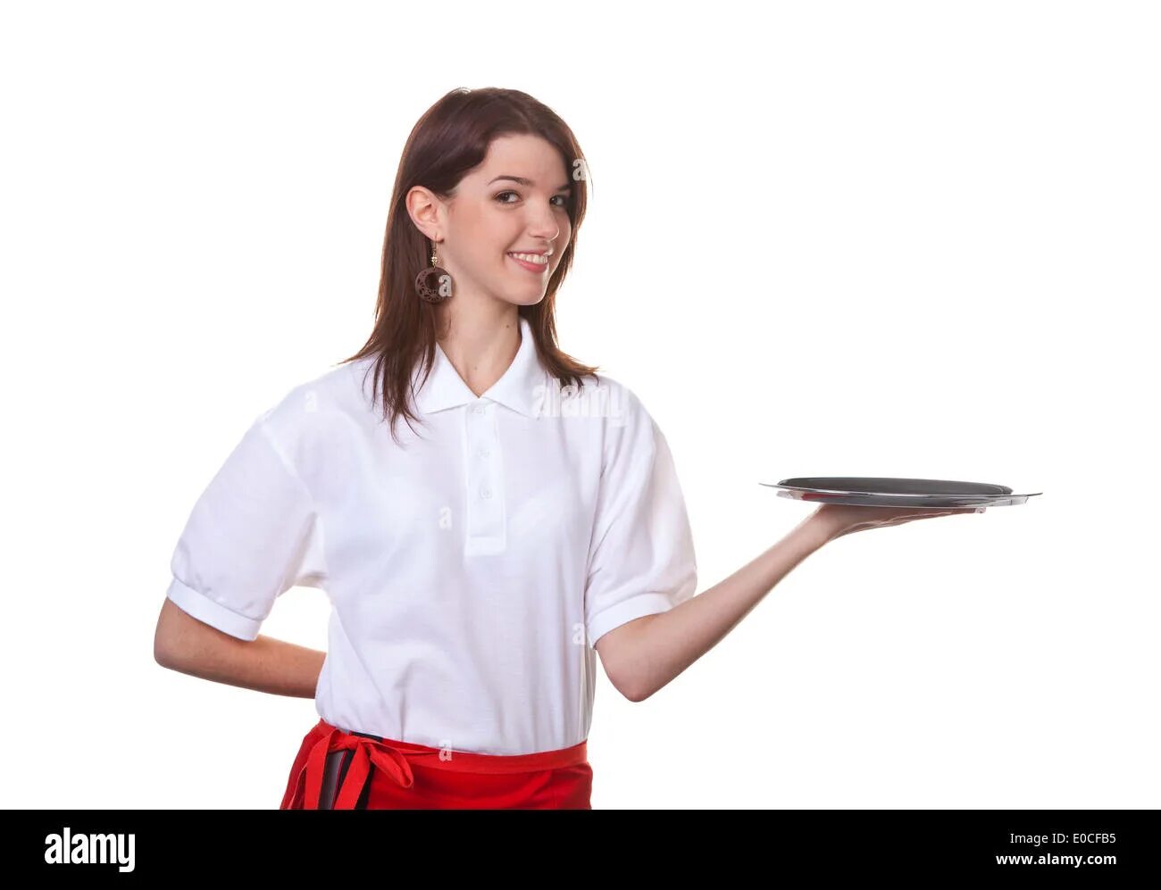 As a waitress