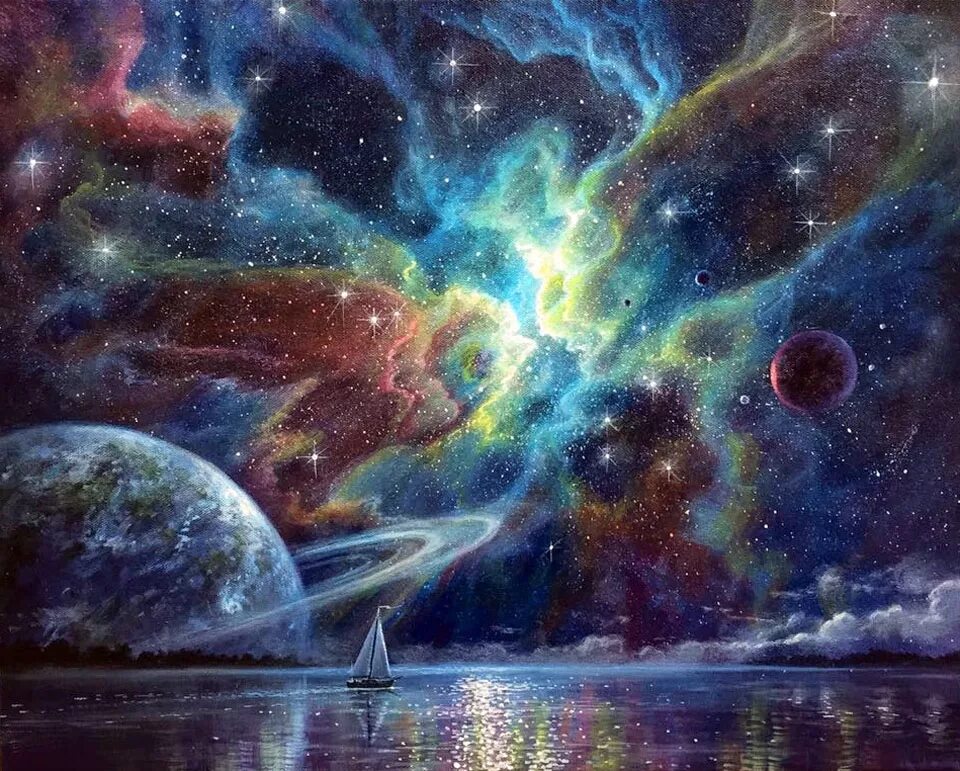 космический пейзаж. космический пейзаж живопись. космизм 1937. картина космос. космический пейзаж.