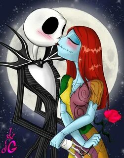 Jigsaw Puzzle jack-and-sally-kiss- 154 pieces Jigidi