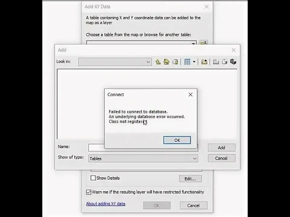 Database connect failed. Database connect failed