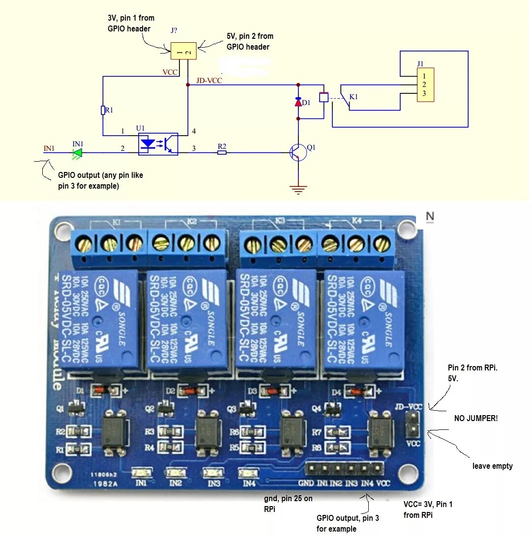 Купить недорого Шилд блока реле 4 канала для Arduino UNO R3 и MEGA 2560 в интерн