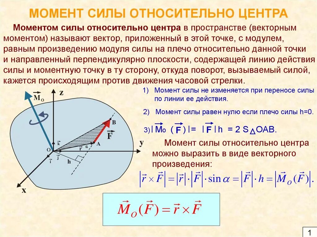 Помощью какой формулы можно найти момент силы. Момент силы относительно точки центра. Вектор-момент силы относительно центра равен. Момент силы относительно центра формула. Алгебраический момент силы относительно центра.