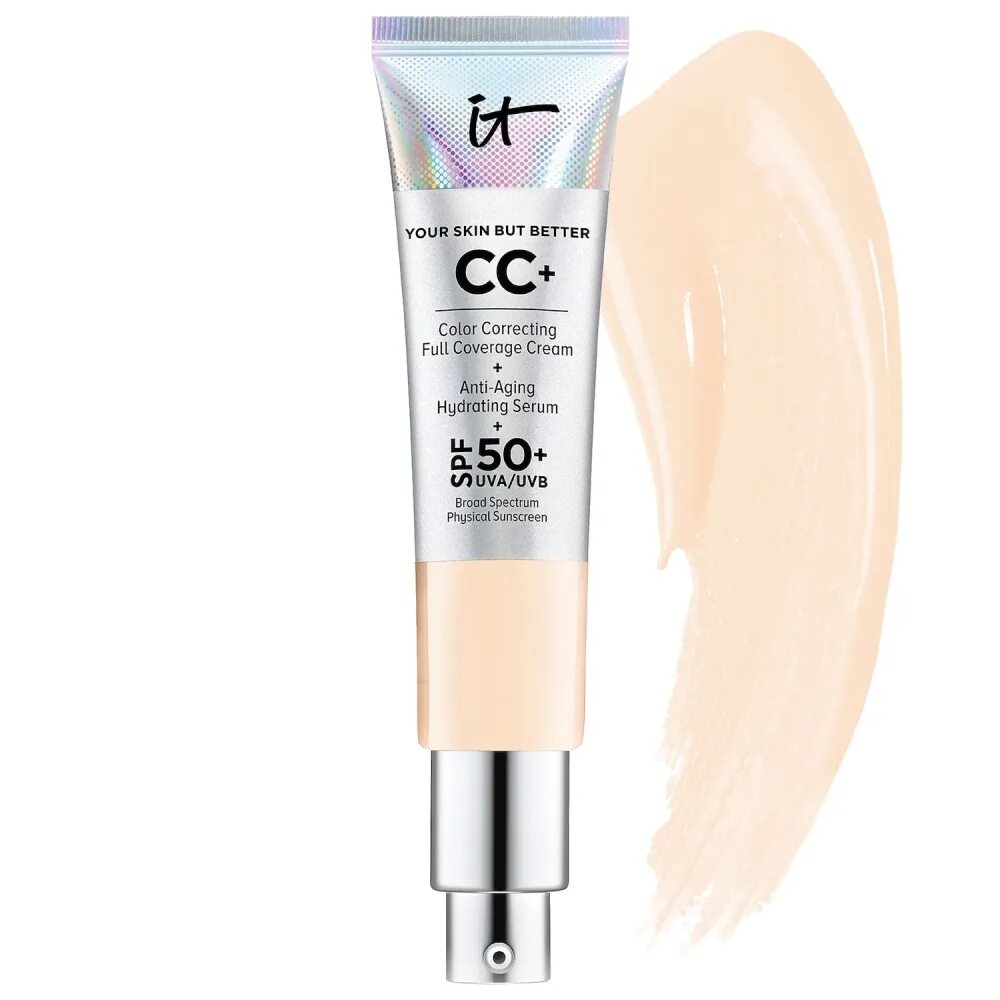 Cc крем купить. СС Cream it Cosmetics. Тональный крем it Cosmetics cc. It Cosmetics your Skin but better cc+ Cream with SPF 50+. СС Cream it Cosmetics Light Medium.