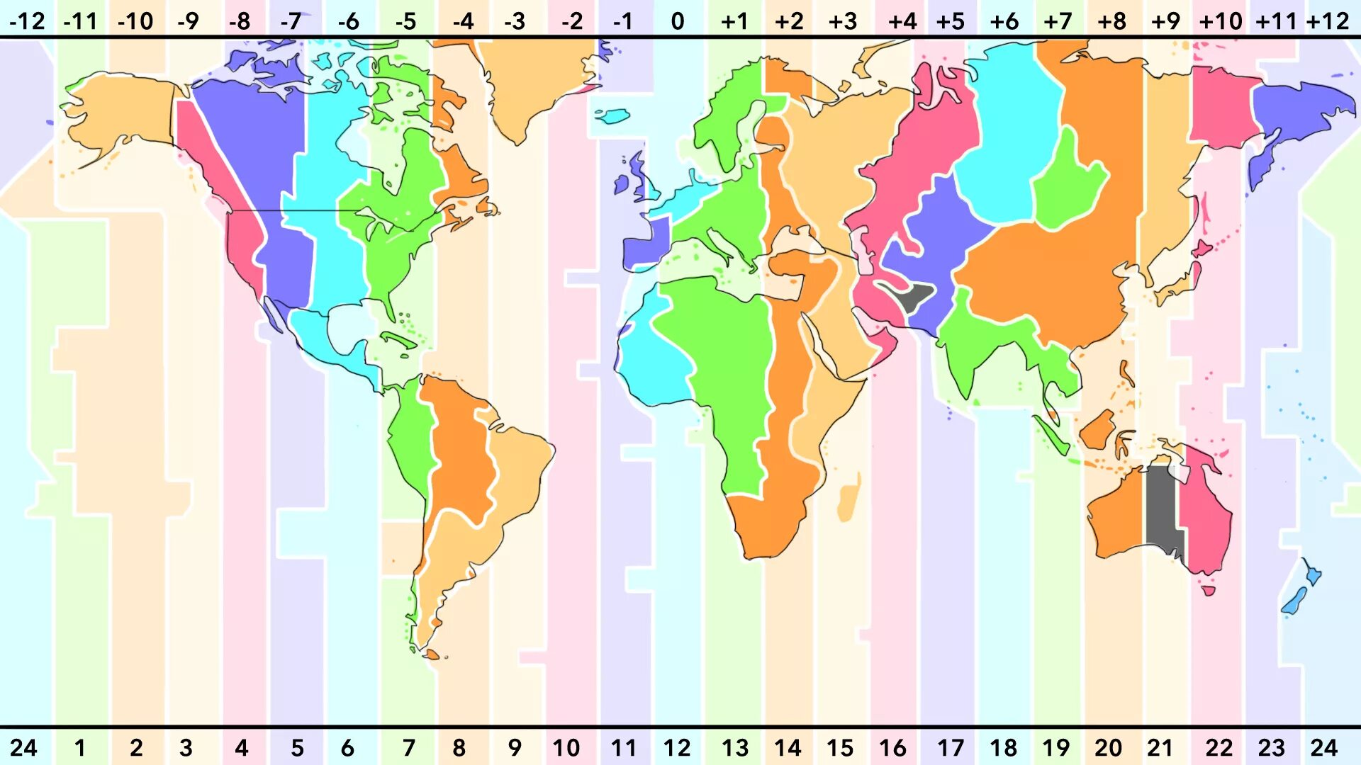 Карта часовых поясов. Временные зоны. Временные зоны земли. Карта час поясов