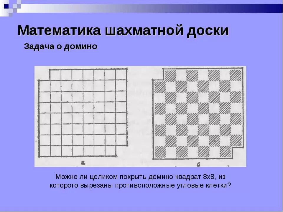 Каждую клетку покрывает. Математическая шахматная доска. Математика на шахматной доске. Клетки шахматной доски. Задачи на разрезание шахматной доски.