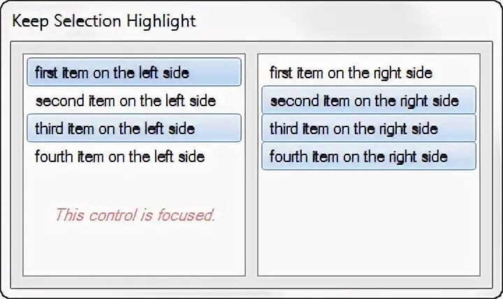 Highlighted items