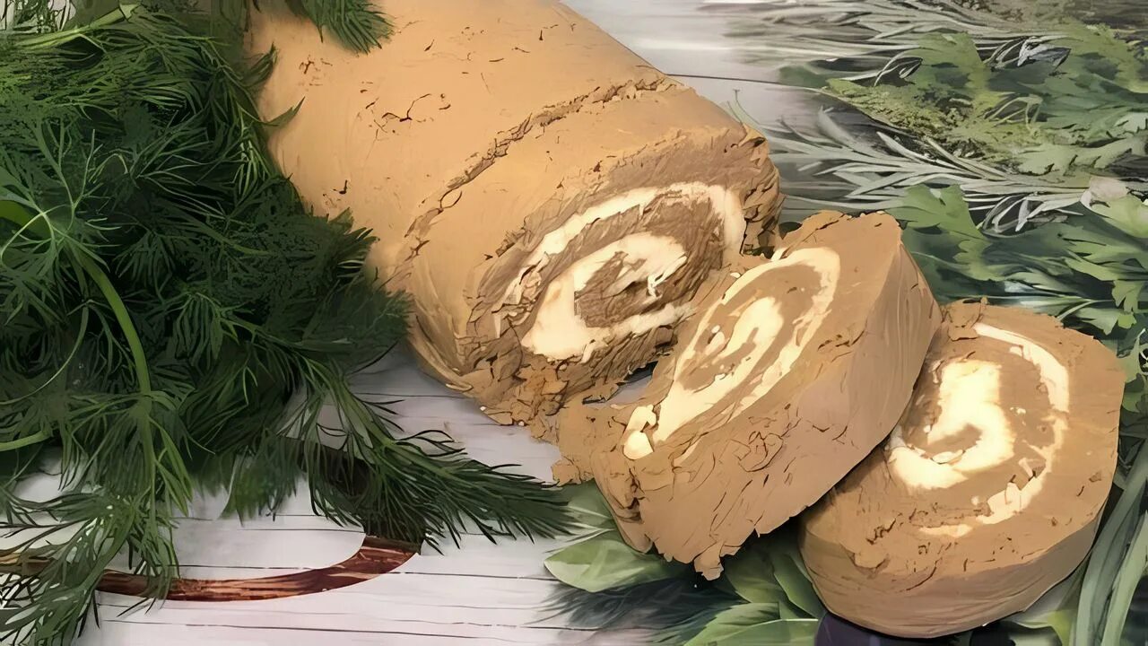 Нежнейший паштет из говяжьей печени. Печёночный рулет из говяжьей. рулет из паштета. рулет с паштетом из печени. печёночный паштет из говяжьей.